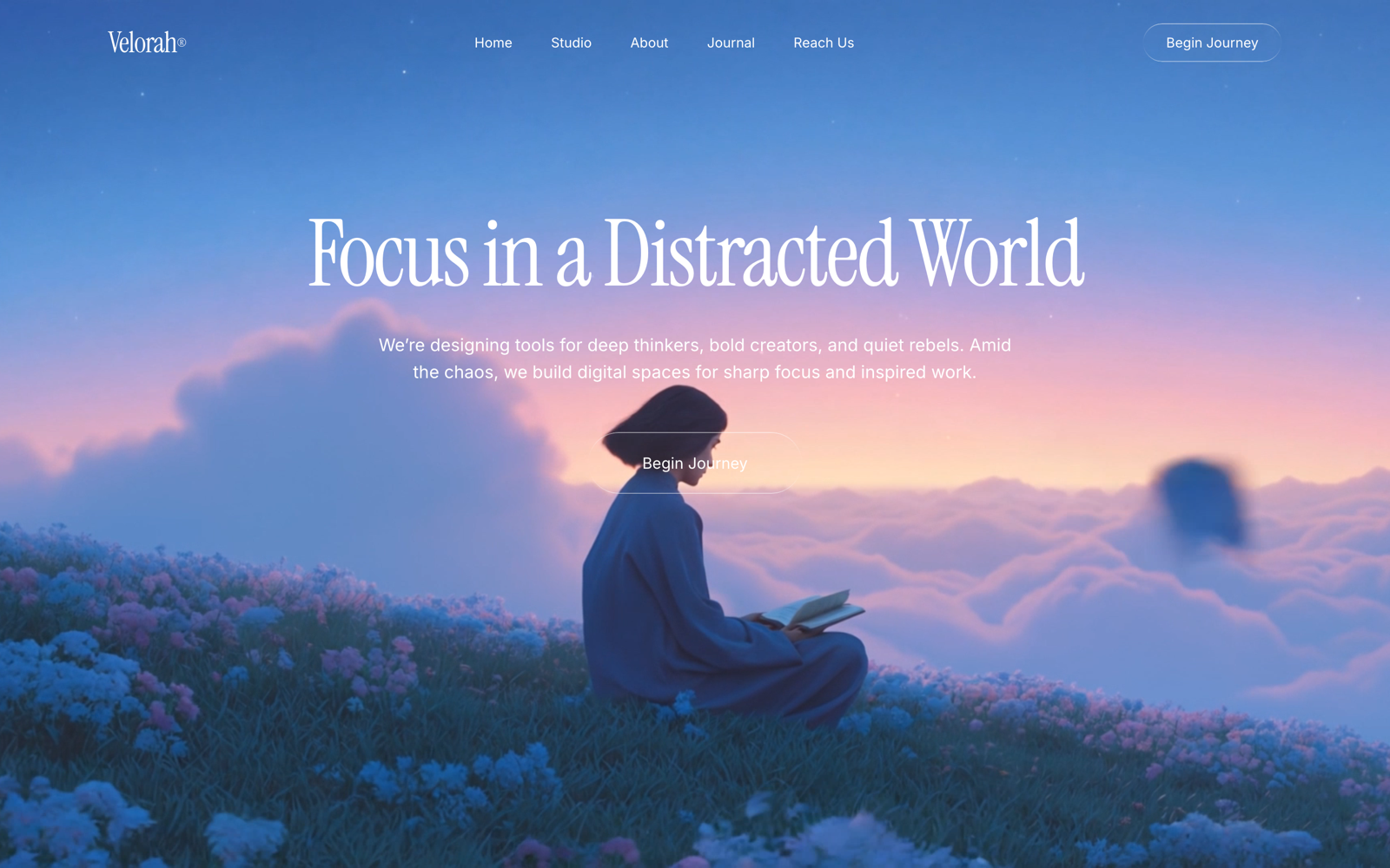 Velorah focus tools landing page